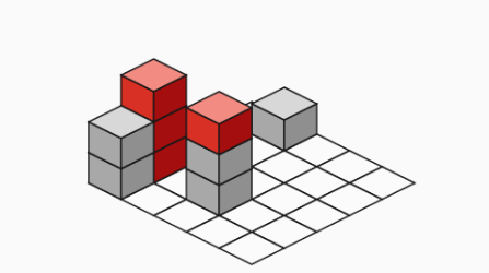 Bandeau visuel Cubes, cubes isométriques colorés sur une grille